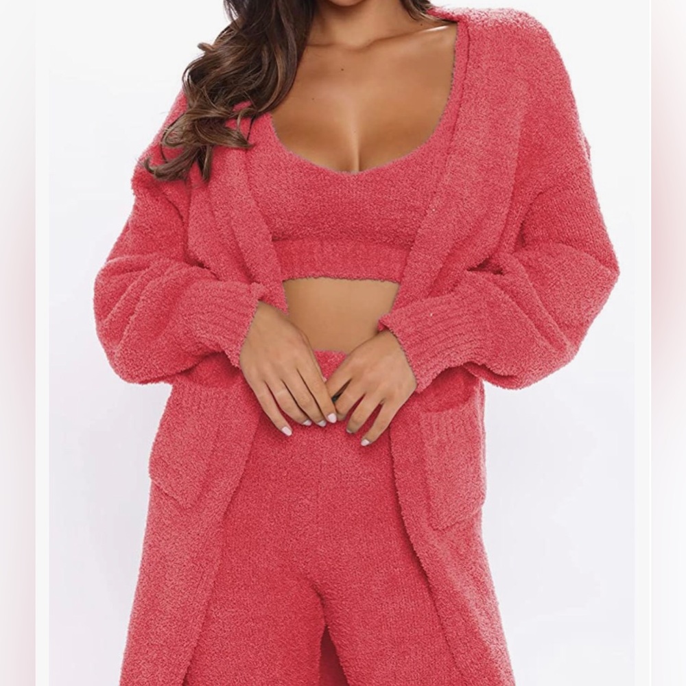 Fuzzy 3-piece Pant Set